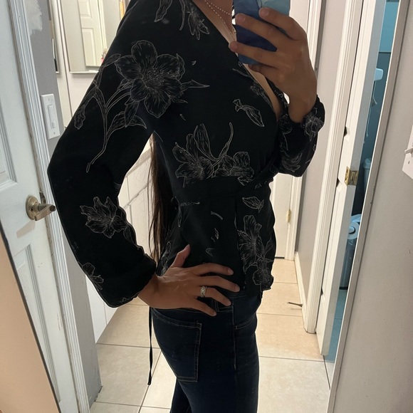 Forever21 Wrap Blouse - Picture 2 of 5